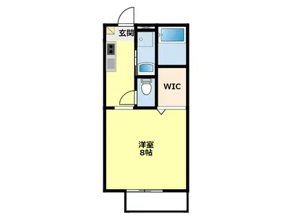 ヒルサイドテラスC(1K/1階)の間取り写真