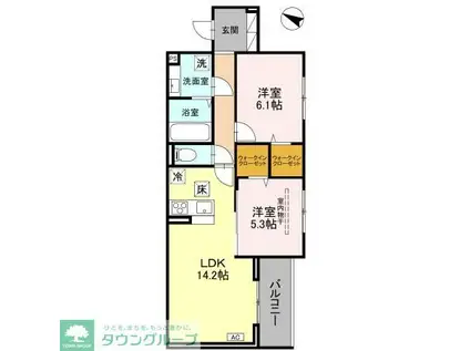 D-ROOM八幡町(2LDK/3階)の間取り写真