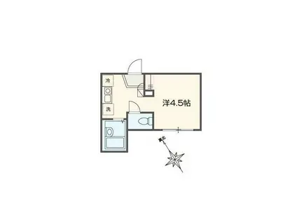 MELDIA海老名(ワンルーム/2階)の間取り写真