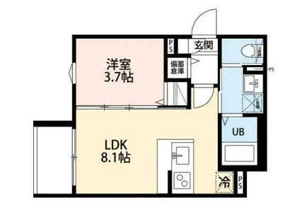 ROBOT HOME 東所沢(1LDK/1階)の間取り写真