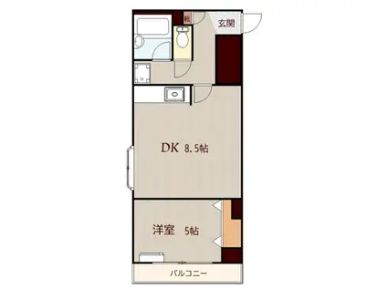 ホワイトウイング中野上町(1DK/3階)の間取り写真