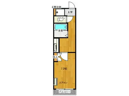 ジュピター(1K/3階)の間取り写真