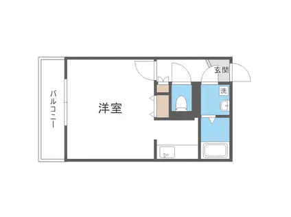 コンフォートN18(1K/4階)の間取り写真