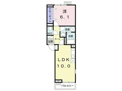 アーク磯子(1LDK/2階)の間取り写真