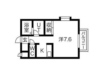 ラ・フォーレ萩原(ワンルーム/1階)の間取り写真