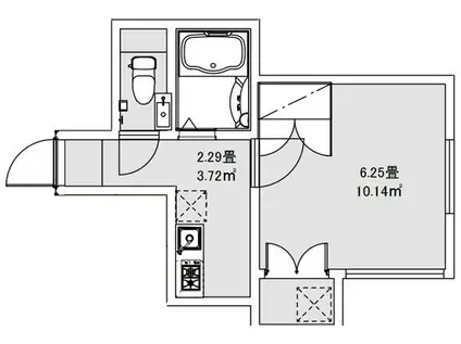 FAIR町屋Ⅱ(1K/1階)の間取り写真