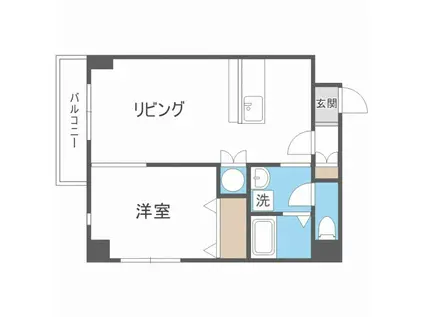 GENOVA(1LDK/3階)の間取り写真