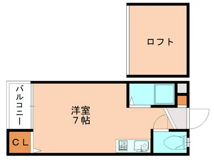 広瀬アパート(ワンルーム/1階)の間取り写真