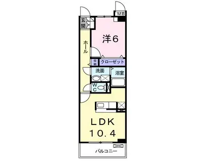 フィールド ア カラーステージ(1LDK/3階)の間取り写真