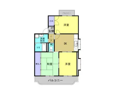 グリーンタウンMS(3DK/2階)の間取り写真