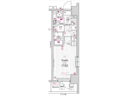 ガーラ・リバースクエア横濱南(1K/5階)の間取り写真