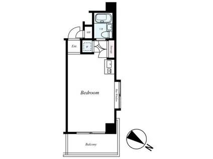 川崎第2ダイヤモンドパレス(ワンルーム/2階)の間取り写真