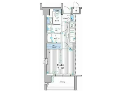 ガーラ大森リバーサイド(1K/6階)の間取り写真