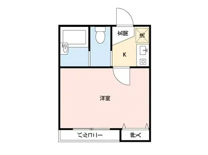 アルファ三ノ輪(1K/2階)の間取り写真