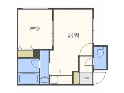 フォーマルハウト澄川(1LDK/1階)の間取り写真