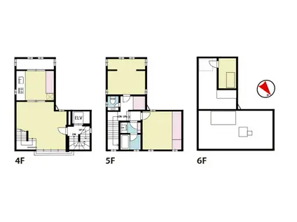 JLBグランエクリュ中目黒III(2LDK/4階)の間取り写真