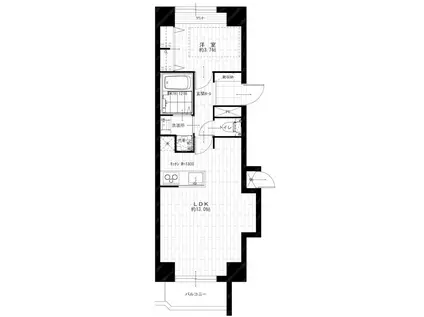 ライオンズマンション井土ヶ谷第6(1LDK/5階)の間取り写真