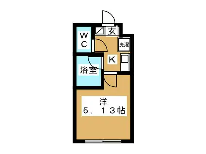 エクセリーナ(1K/3階)の間取り写真