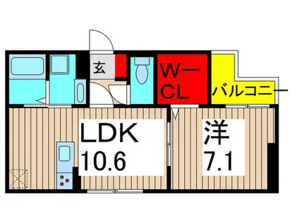 セレスティア大谷田II(1LDK/3階)の間取り写真