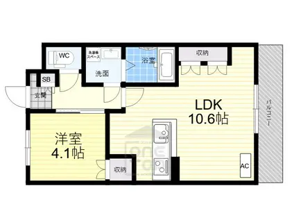 エクセレント・リブ7(1LDK/2階)の間取り写真