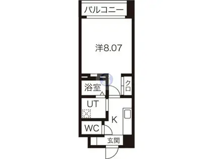 プラネシア京阪出町柳(1K/4階)の間取り写真