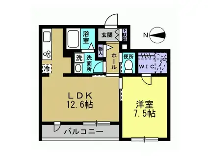 GRAND VOLER(1LDK/2階)の間取り写真