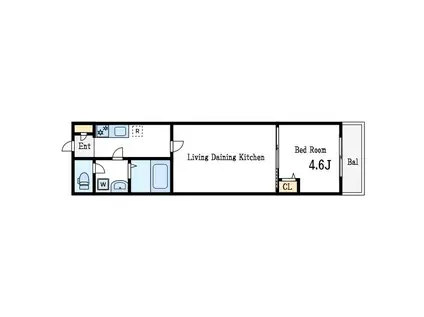 N.FORTE瑞江(1LDK/3階)の間取り写真