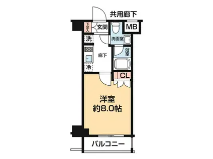 ARCOBALENO OSHIAGE BLOSSOM(1K/5階)の間取り写真