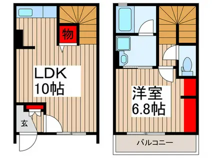 クラージュ(1LDK/1階)の間取り写真