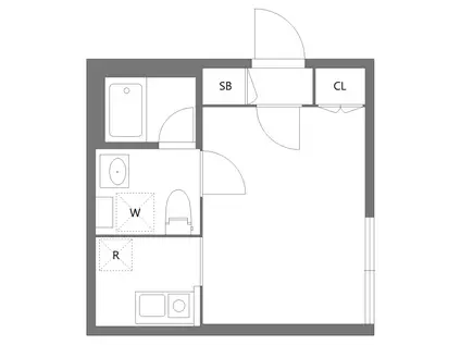 ルーデンス日暮里(ワンルーム/4階)の間取り写真