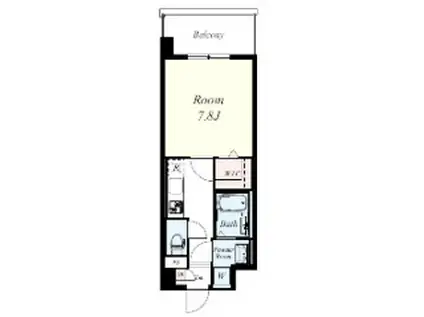 フランディオール桜並木(1K/6階)の間取り写真