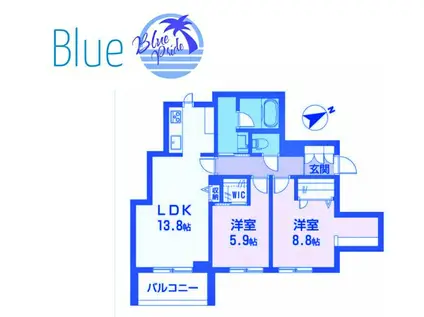 エクラージュ(2LDK/3階)の間取り写真
