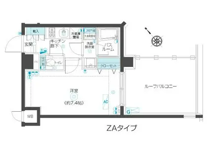 フェニックス練馬桜台(1K/6階)の間取り写真