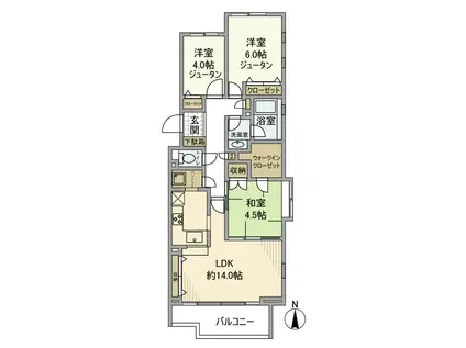 世田谷区桜丘グレイスコート(3LDK/2階)の間取り写真