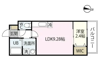ESPERANZA江波(1LDK/2階)の間取り写真