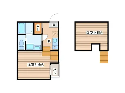 BAAN荒町(1K/1階)の間取り写真