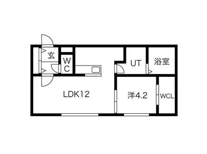 L/R YAMAHANA(1LDK/4階)の間取り写真