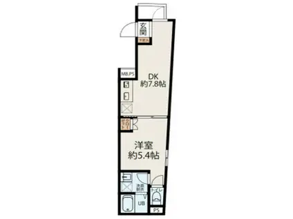 レ・メゾン入谷(1LDK/1階)の間取り写真