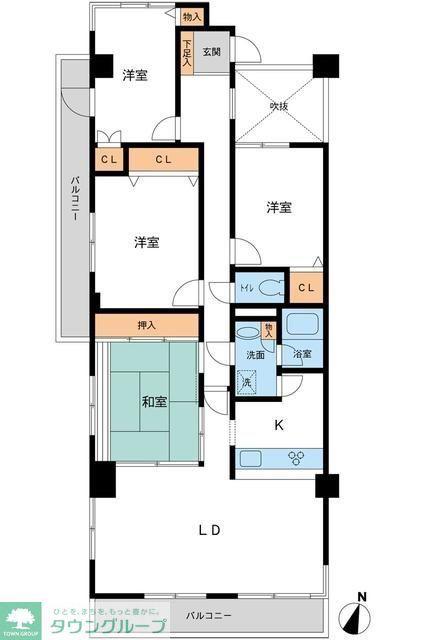 TQレジデンス柏(4LDK/5階)の間取り写真