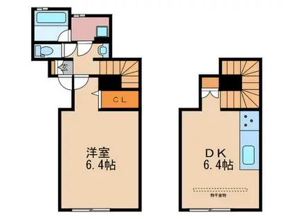 デザインメゾン茶屋町(1DK/1階)の間取り写真