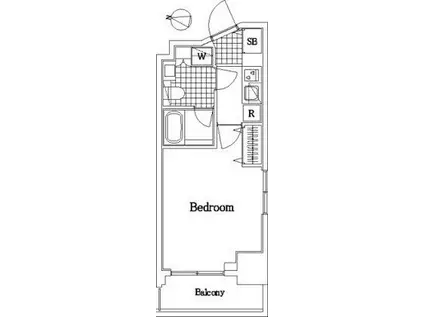 ザ・レジデンス・オブ・トーキョーH20サウスタワー(1K/7階)の間取り写真