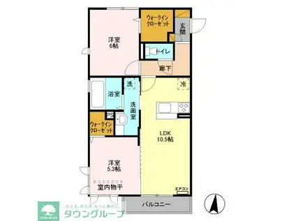 ROI DE LOURS III(2LDK/1階)の間取り写真