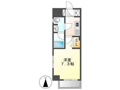 ライブコート泉(1K/11階)の間取り写真