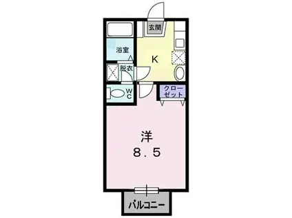 アーバンライフ小野(1K/1階)の間取り写真