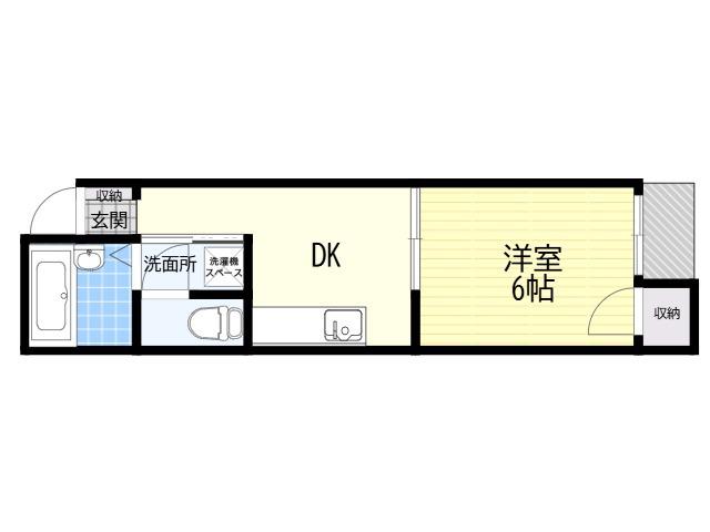 プレアール都島高倉(1DK/4階)の間取り写真