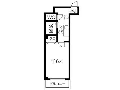 ベイステージ宗右衛門町(1K/3階)の間取り写真