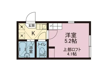 ベルモントハイツ下永谷(1K/2階)の間取り写真