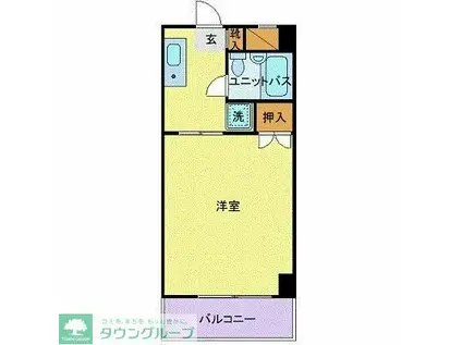 吉野屋ビルリーフコート(1K/4階)の間取り写真