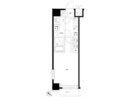 ルーブル住吉弐番館(1K/8階)の間取り写真