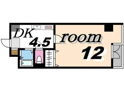 ルアール国光(1DK/2階)の間取り写真